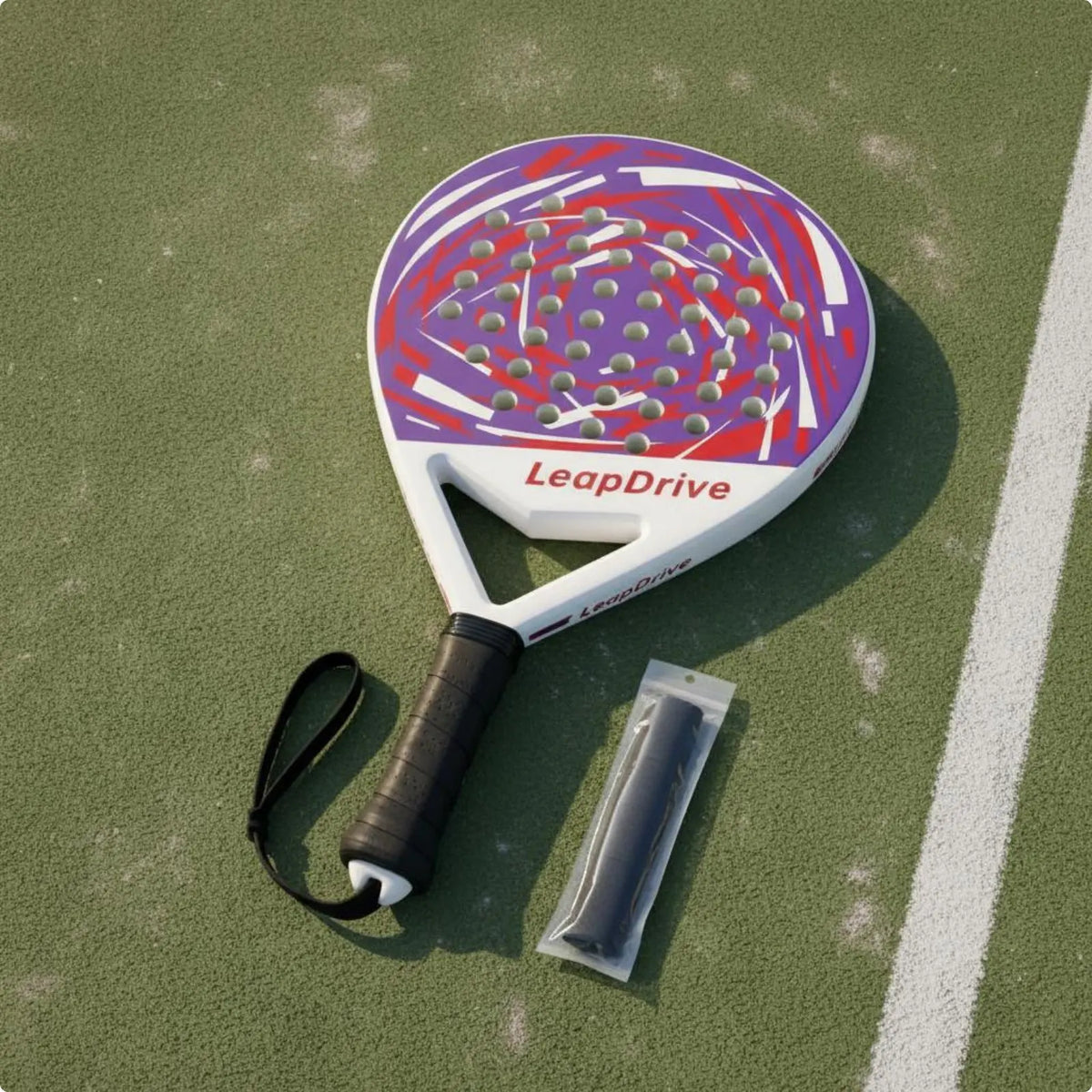 Junior-Padelschläger – Weiß/Lila