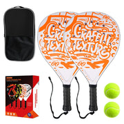 Padel-Set – Grafik Weiß/Orange