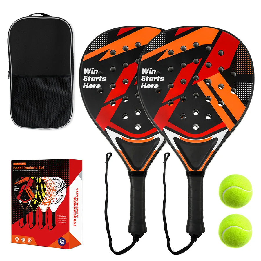 Padel-Set – Grafik Schwarz/Rot