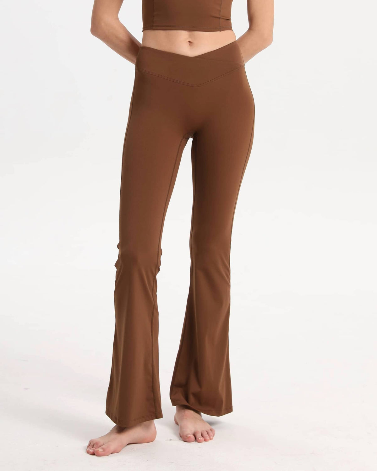 zentiq Bootcut-Leggings – Braun