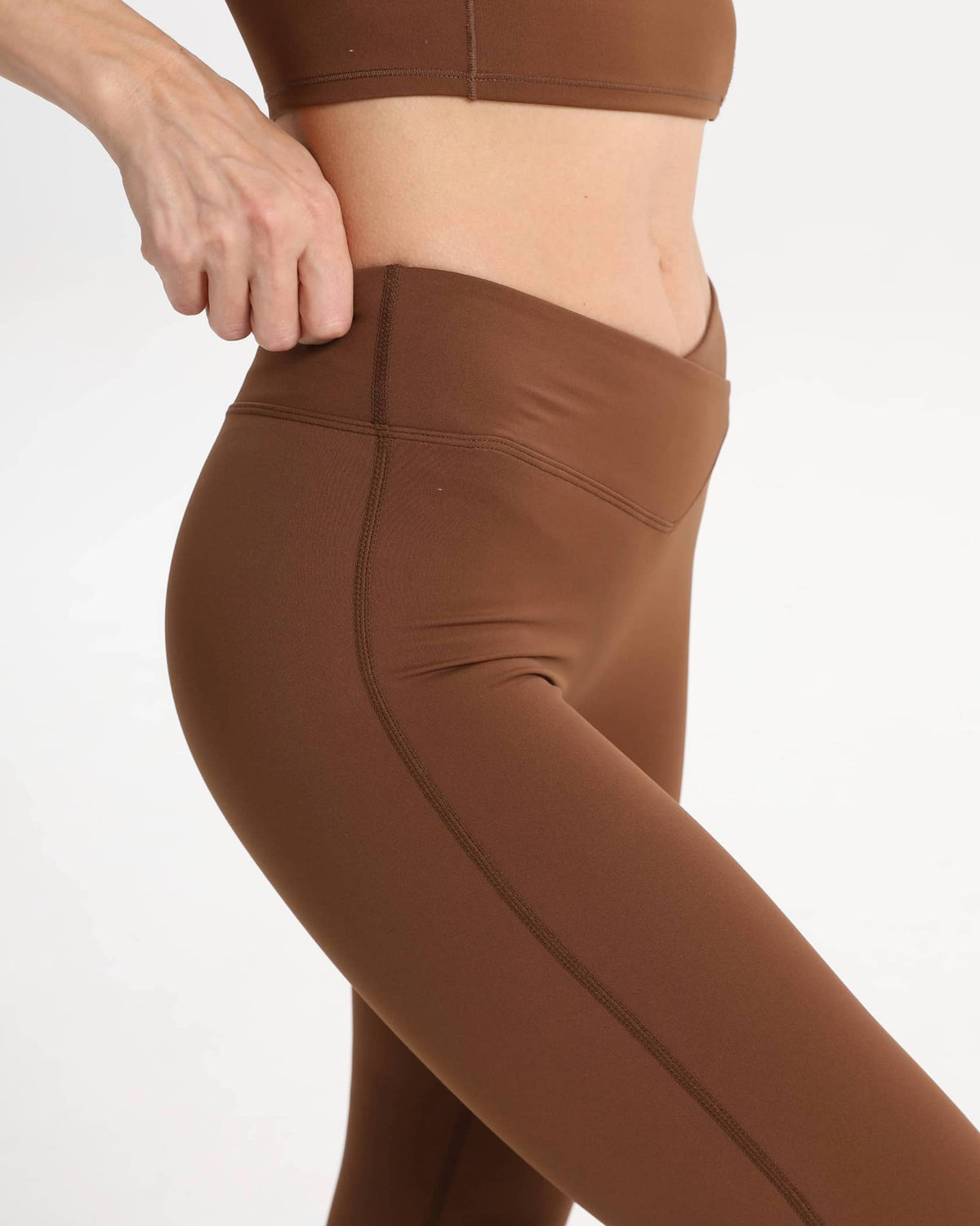 zentiq Bootcut-Leggings – Braun